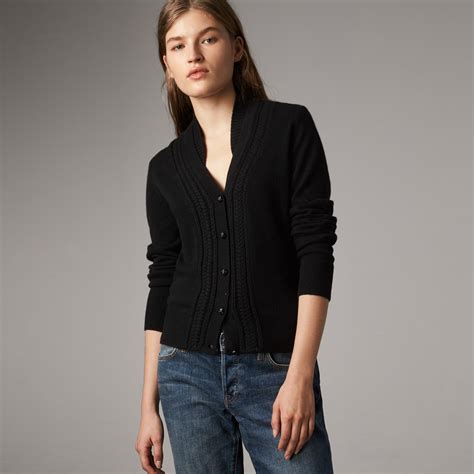 burberry womens cardigan sweater|black wool cardigan women's.